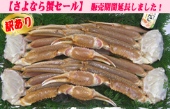 【訳あり】（生）ずわいがに足だけ　4肩入り　5Lｻｲｽﾞ　ﾀﾞｼ1個付